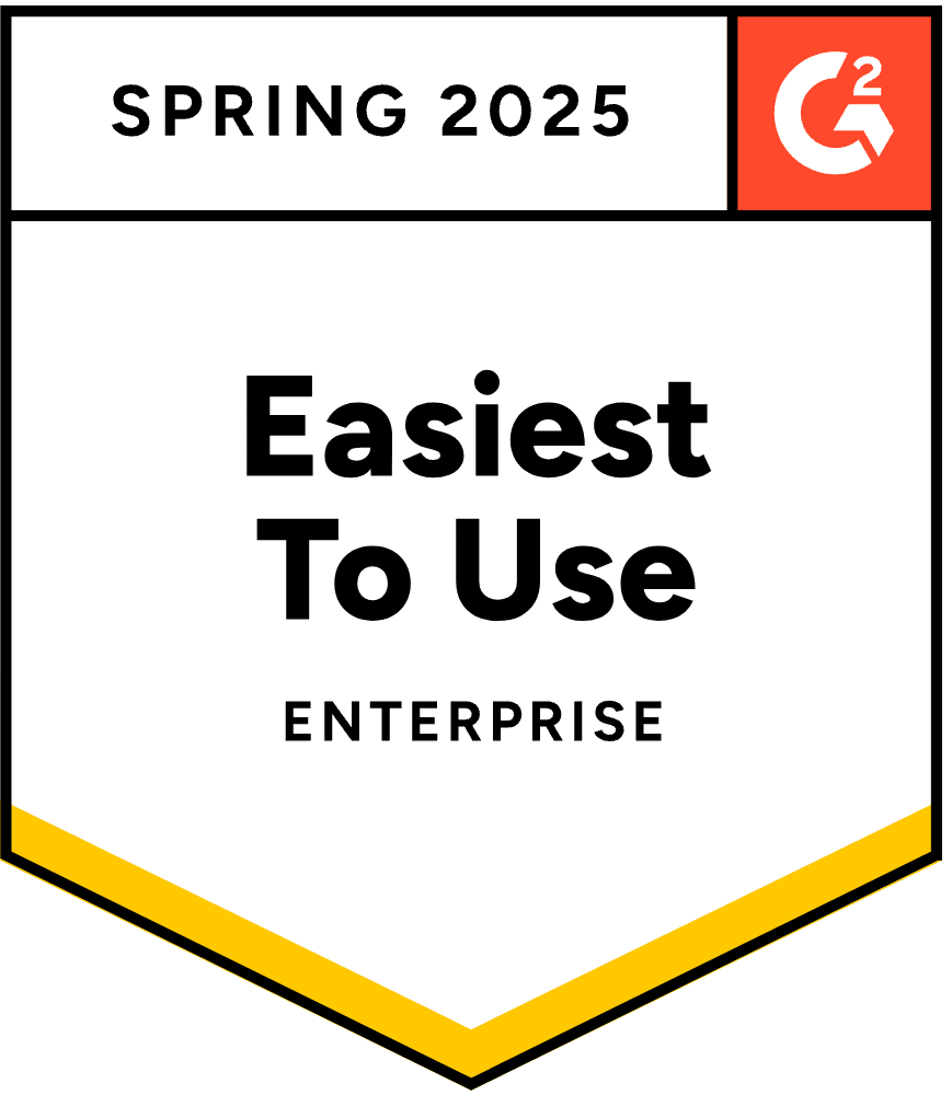 G2 Easiest to Use Award 2025